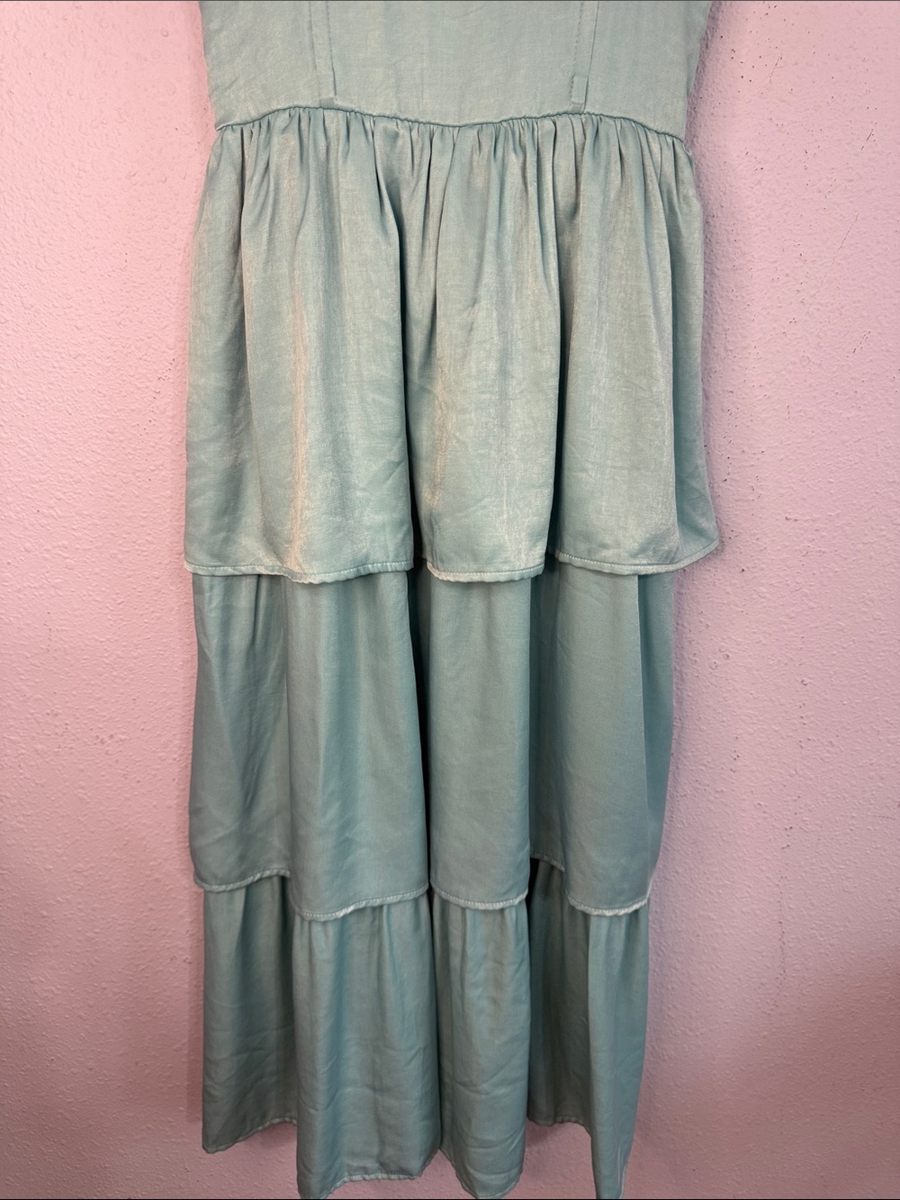 NWT WeWoreWhat Women Baby Blur Tiered Midi Corset Dress with Bust Cups Size S - Picture 6 of 12